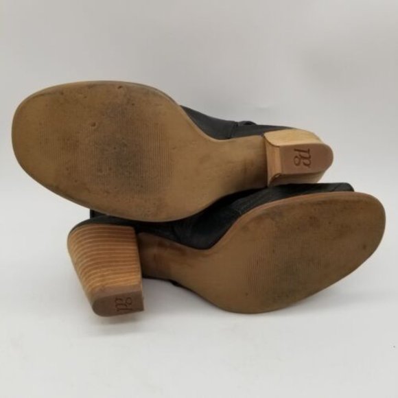 Paul Green Womens Cayanne Leather Peep Block Heel Ankle Booties 5 US 7.5 - Picture 7 of 7